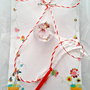 Brosa martisor cabochon sticla 14mm fetita