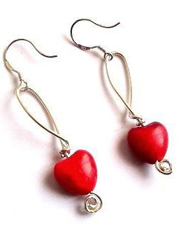 cercei howlite rosu 32076