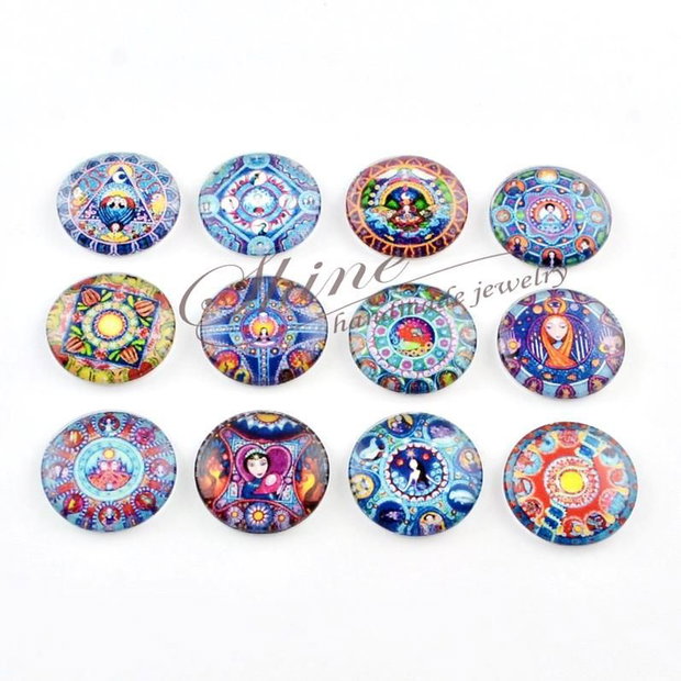 Cabochon 25x6mm, sticla