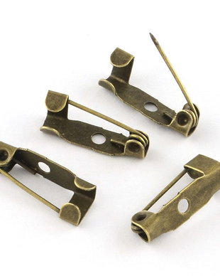 Baza brosa, bronz, 15x6mm