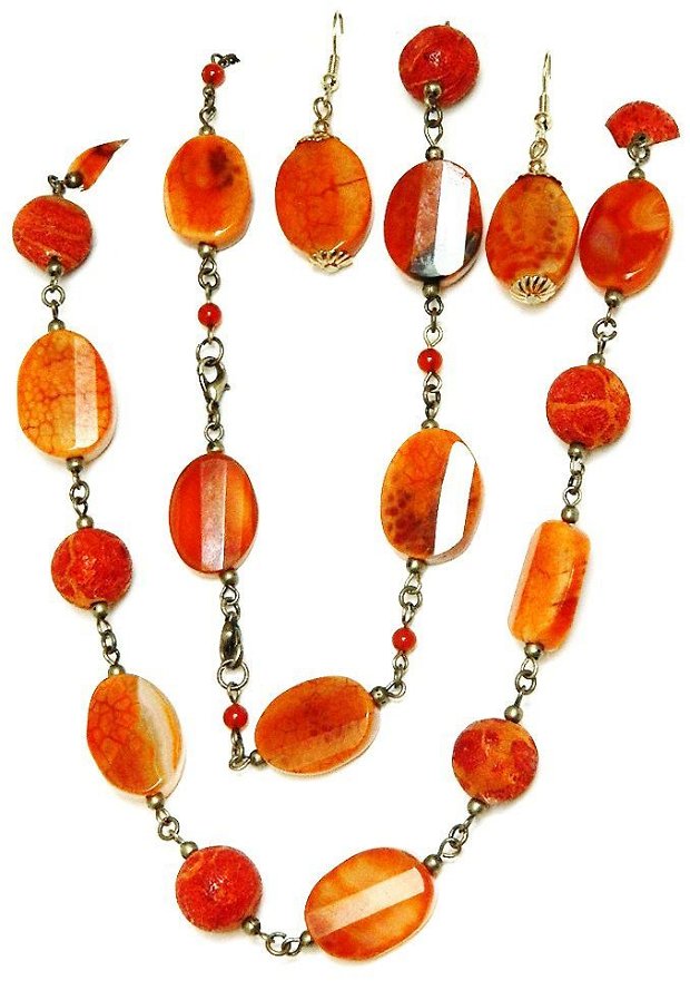 Red Coral & Fire Agate (cod 999)