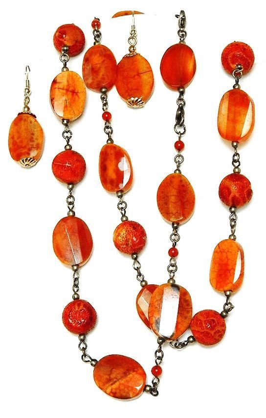 Red Coral & Fire Agate (cod 999)