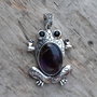 Pandantiv broscuta cu ametist, 6x3.5 cm