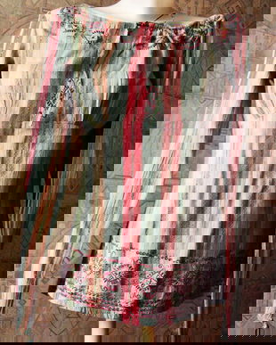 bluza bumbac tip ie verde - grena cu broderie