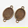 Link oval bronz, 18x13mm interior