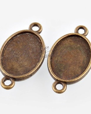 Link oval bronz, 18x13mm interior
