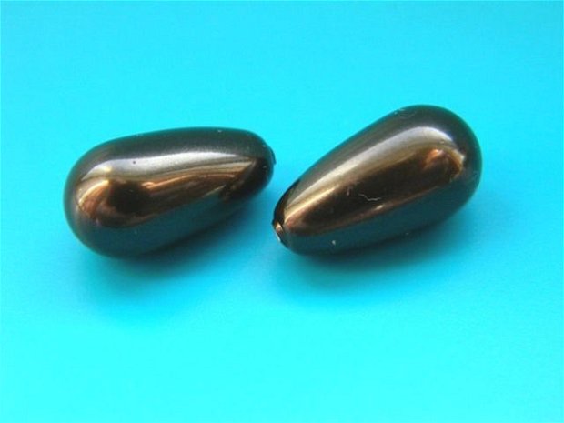 Perle lacrima Swarovski - culoare maron - (414)