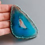 Pandant  Agat masiv -  sea blue