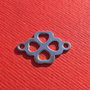 Link trifoi cu 4 foi din argint rodiat aprox 1x13x19 mm (cu anourile)