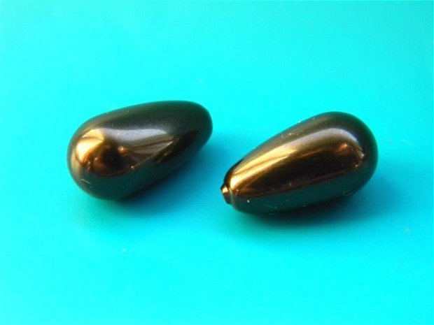 Perle lacrima Swarovski - culoare negru - (298)