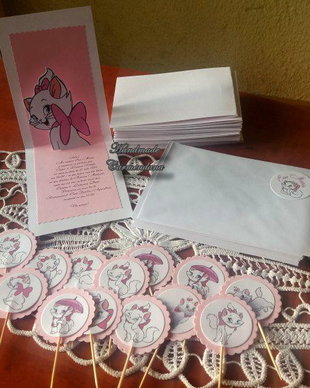 Set papetarie botez tematic Pisicile Aristocrate