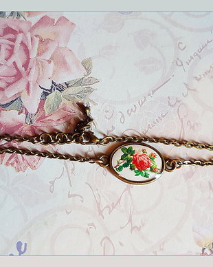 Bratara Victorian Rose Red