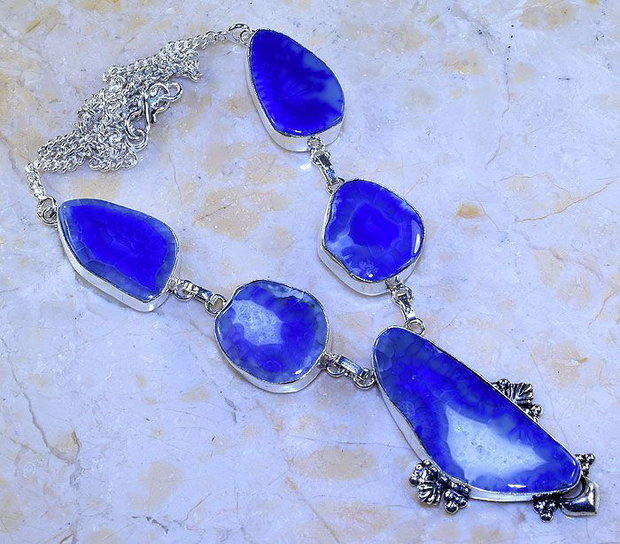 Colier agate druzy