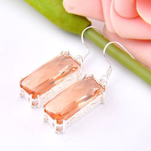Cercei cuart morganite