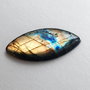 Cabochon Labradorit Marquise - spectrolit masiv