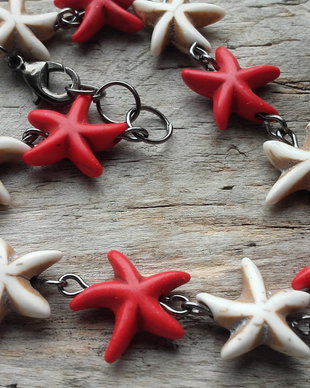 Bratara cu stelute de mare - idee martisor