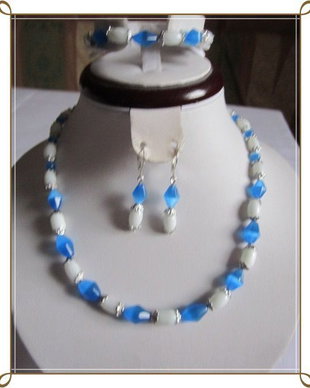 SET -CAT'S EYE BLEU SI ALB