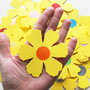 Set flori mari decupate din carton subtire