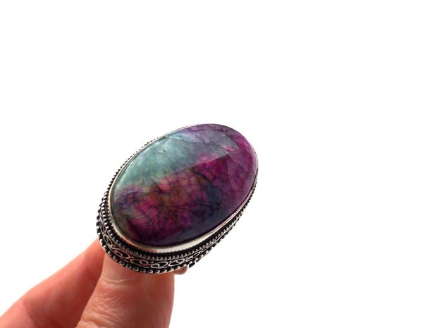 Inel agata druzy