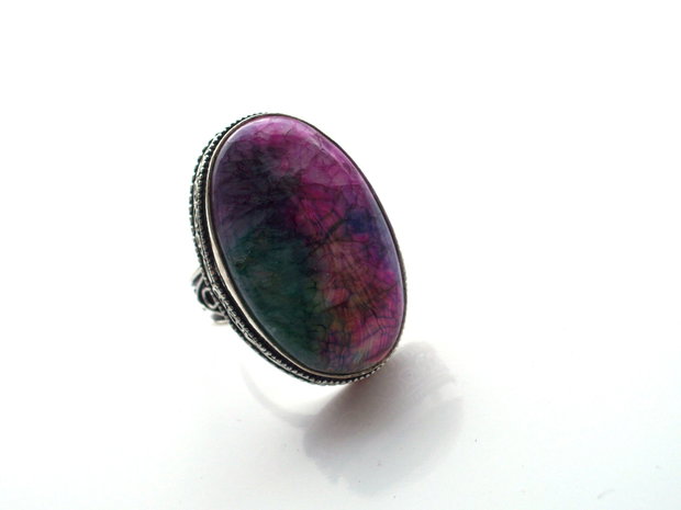 Inel agata druzy