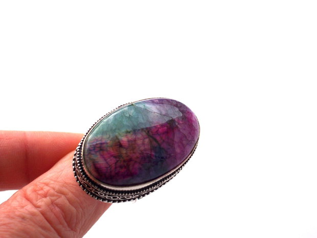 Inel agata druzy