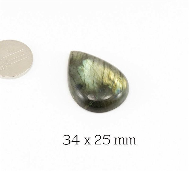 Cabochon Labradorit Clasa B/C, 34 x 25 mm, L11