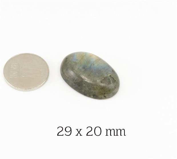 Cabochon Labradorit Clasa B/C, 29 x 20 mm, L25