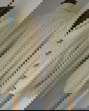 CARDIGAN UNISEX TRICOTAT MANUAL FIR LANA