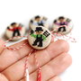 Martisor cu broderie manuala - hornar pe panza taraneasca