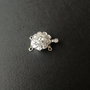 INCHIZATOARE GLISANTA CU STRASURI -2 PRINDERI - 16 X 14 MM