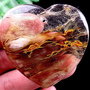K0006 - Pandantiv, cherry cuart, inima, 38x35x7mm.