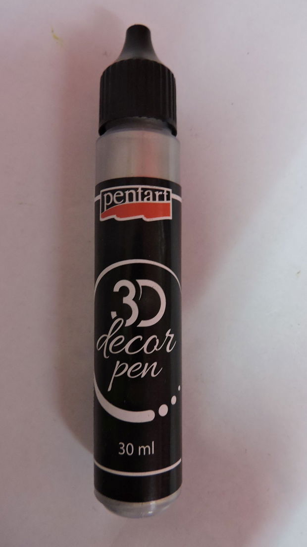 Decor pen 3D- argint- 30ml