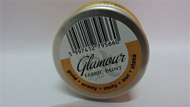 Vopsea pentru textile Glamour-auriu-50ml- 33864