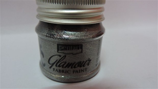 Vopsea pentru textile Glamour-argintiu-50ml- 33858