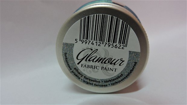 Vopsea pentru textile Glamour-argintiu turcoaz-50ml