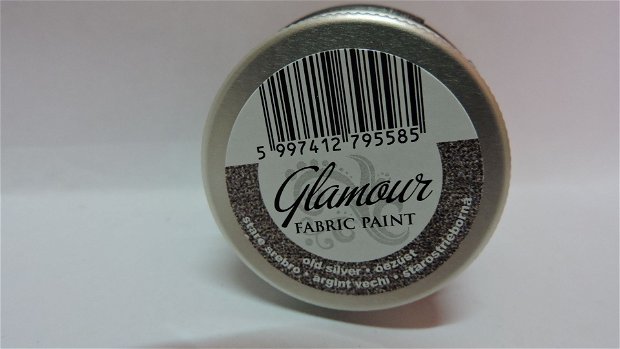 Vopsea pentru textile Glamour-argint vechi-50ml