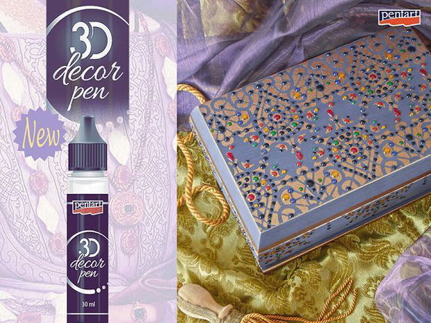 Decor pen 3D- rosu rubin- 30ml