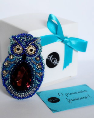 Brosa Martisor - Bufnita Albastra