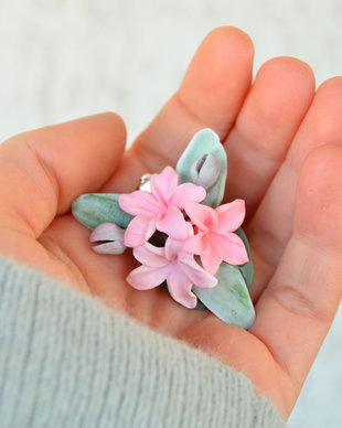 Zambilute roz- Brosa martisor