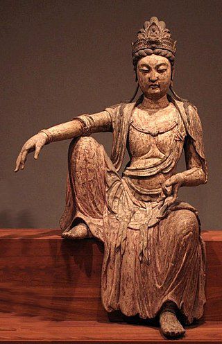 K0007 - Pandantiv, compozit tridacna, Guanyin, ideograma fook, 58x38x7mm