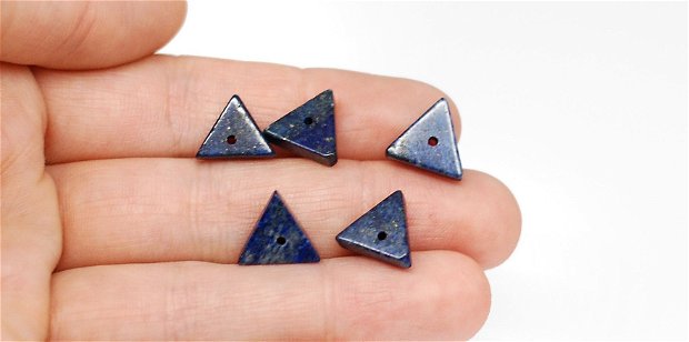 Margele Lapis Lazuli  - triunghiulare  [ 5buc ]