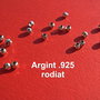 Margica medie fatetata din argint rodiat sfera aprox 4 mm