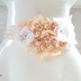 Brau elegant piersica/Centura rochie de mireasa