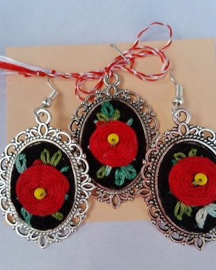 Seturi:cercei si pandant Martisor