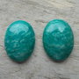 Cabochon amazonit rusesc 25x18 mm (2 buc)