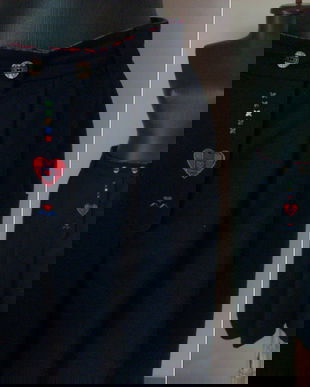 FUSTA PANTALONI STOFA LANA BLEUMARIN