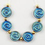 K0032 -  (6buc) Margele hematit bleu, 12x12x4mm
