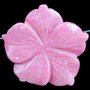 K0028 -  Pandantiv rodonit, floare sculptata manual, roz prafuit, 41x41x6mm