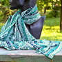 Esarfa VERDE CU IMPRIMEU BOHO-CHIC