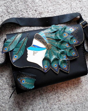 Geanta "Crossbody" handmade unicat - Shaman Girl